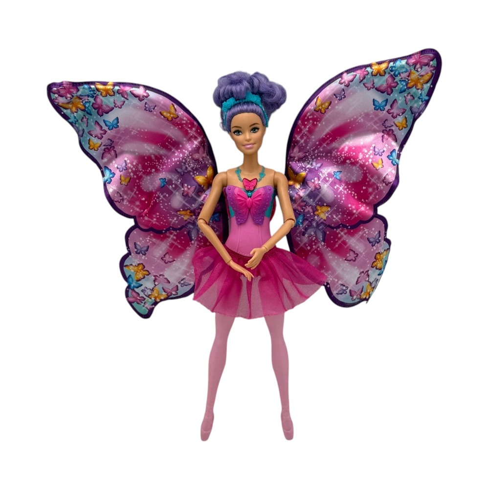 Barbie Dreamtopia Dance and Flutter Doll HXJ10 Purple Hair Butterfly Wings